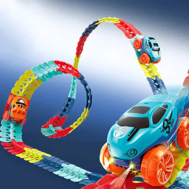 Race Track Set Flexible Modular Track & Toy Car