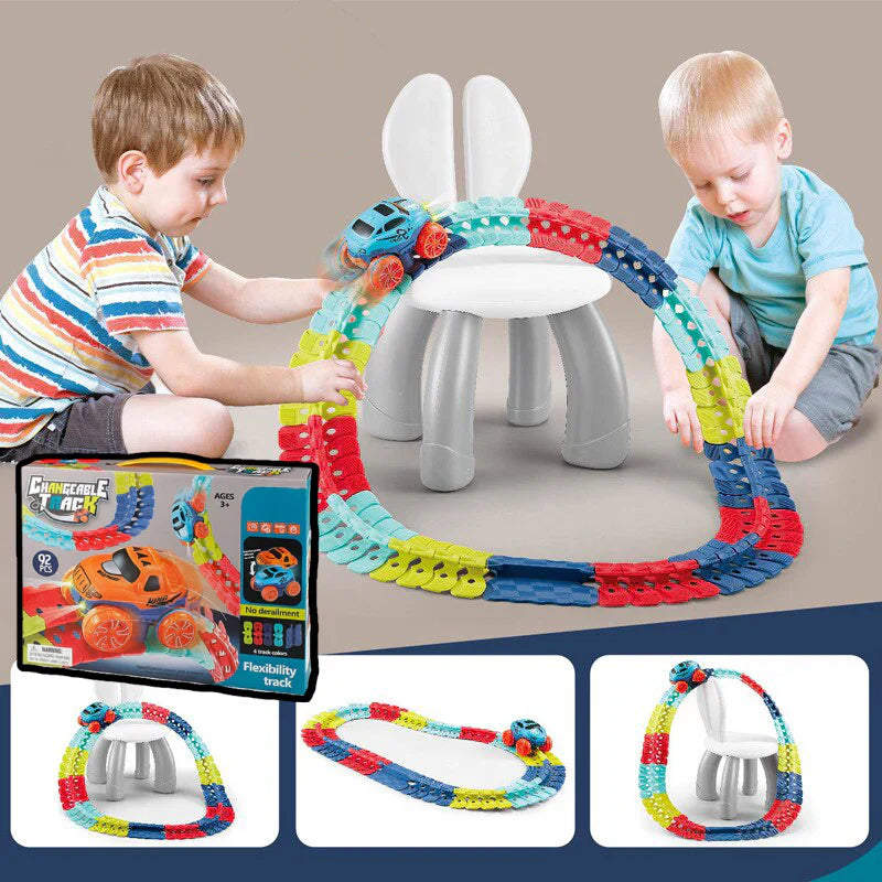Race Track Set Flexible Modular Track & Toy Car