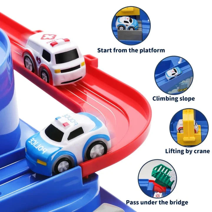 Race Track Set Multi-Level 6 Control Buttons