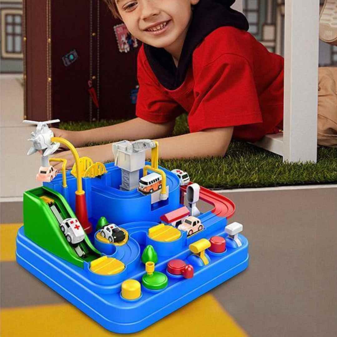 Race Track Set Multi-Level 6 Control Buttons