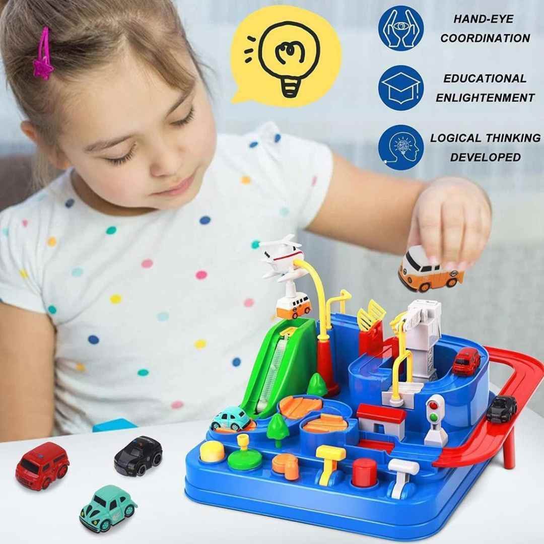 Race Track Set Multi-Level 6 Control Buttons