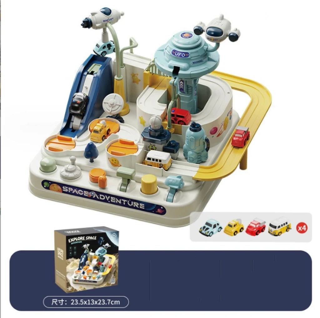 Race Track Set Multi-Level 6 Control Buttons
