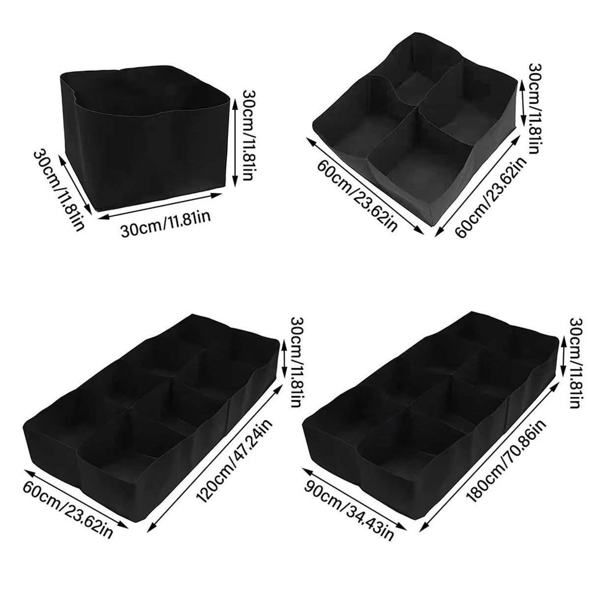 Raised Planter Plant Pockets Breathable Fleece Foldable & Weather-Resistant