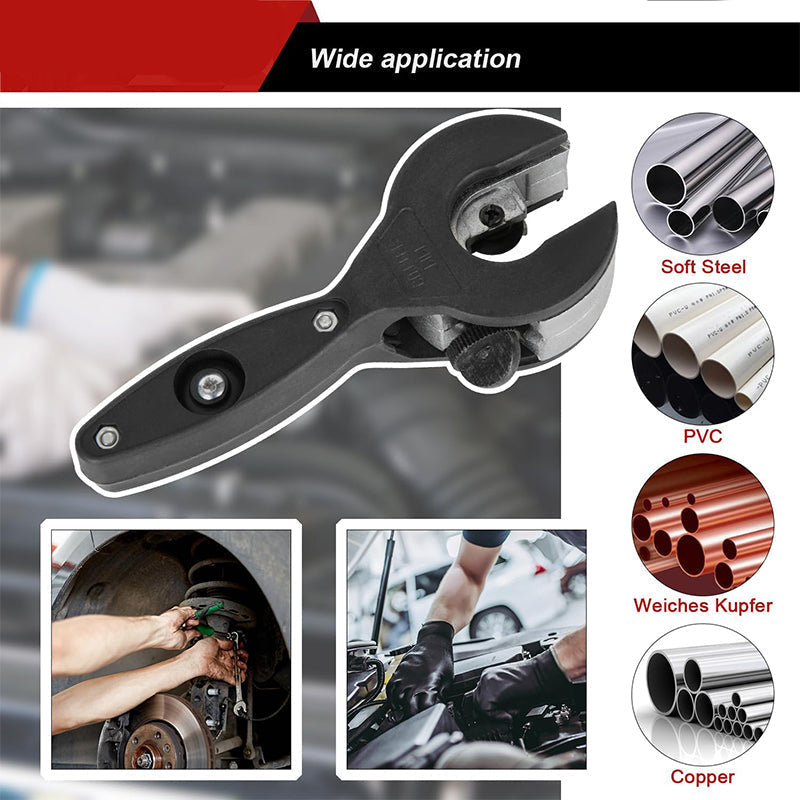 Ratchet Pipe Cutter 6–23 mm Ergonomic Handle Replaceable Blade