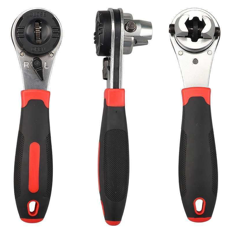 Ratchet Wrench Adjustable 60-Tooth Chrome-Vanadium Steel