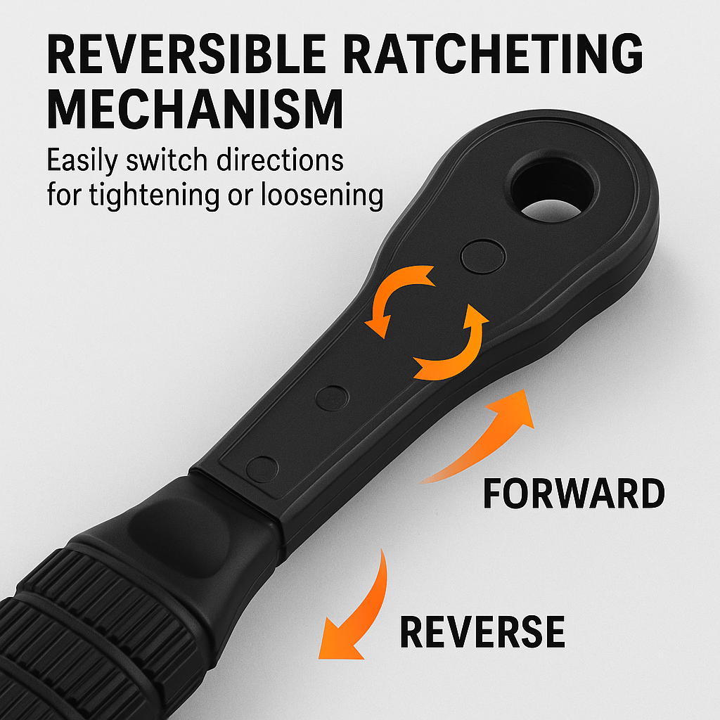 Ratchet Wrench Dual-Head Reversible Non-Slip Handle