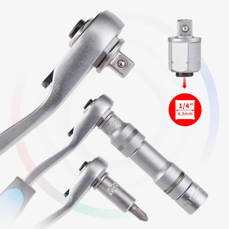 Ratchet Wrench Set Bidirectional Chromium-Vanadium Steel Compact Case