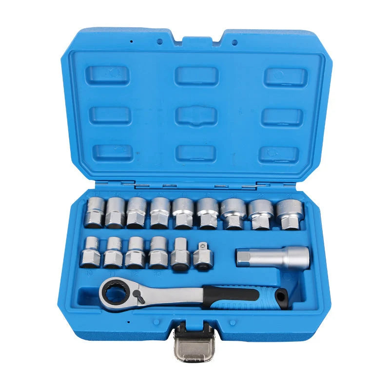Ratchet Wrench Set Bidirectional Chromium-Vanadium Steel Compact Case