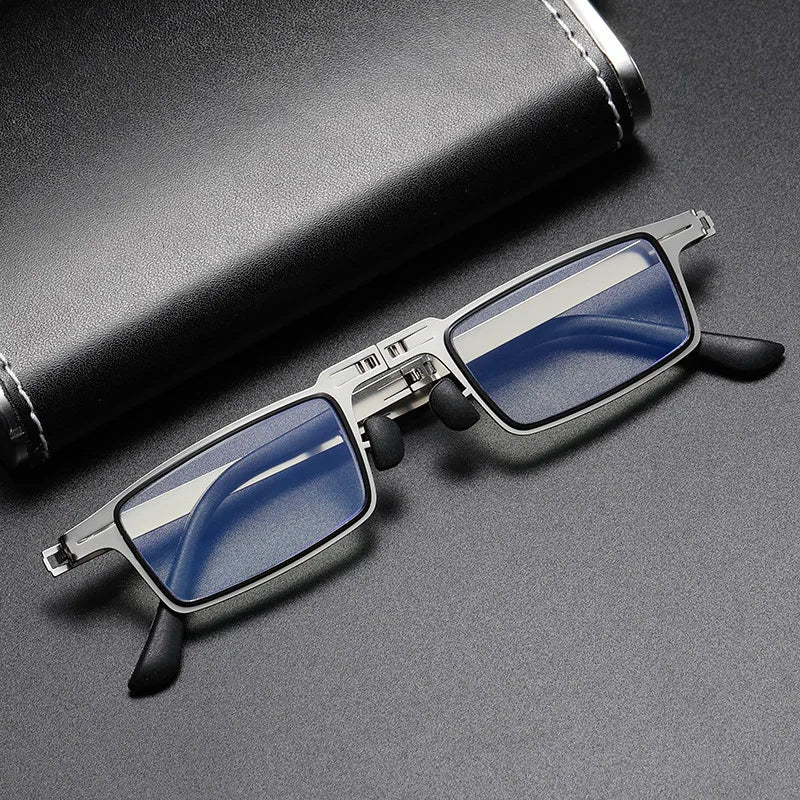 Reading Glasses Foldable Titanium Frame & Blue Light Filter
