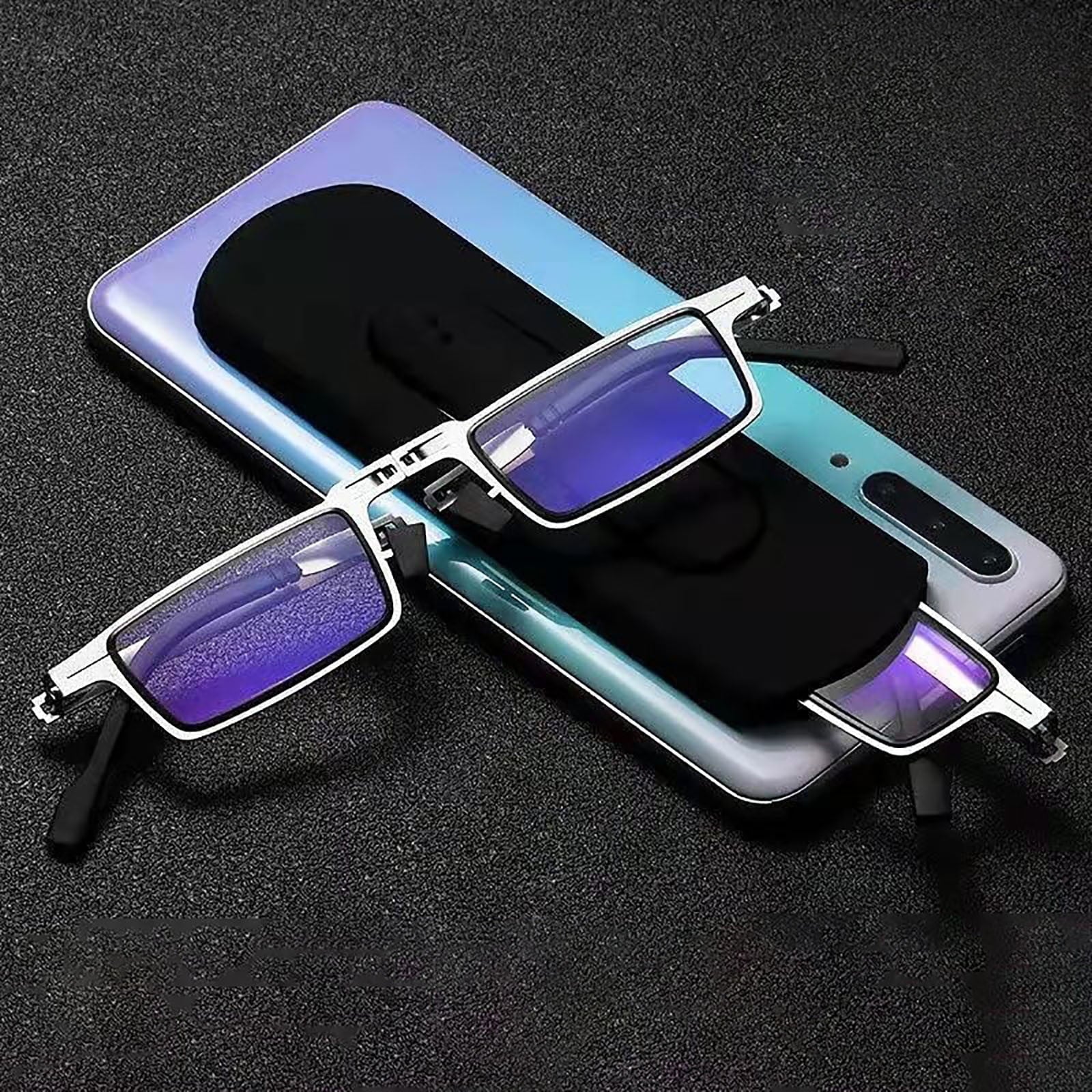 Reading Glasses Foldable Titanium Frame & Blue Light Filter