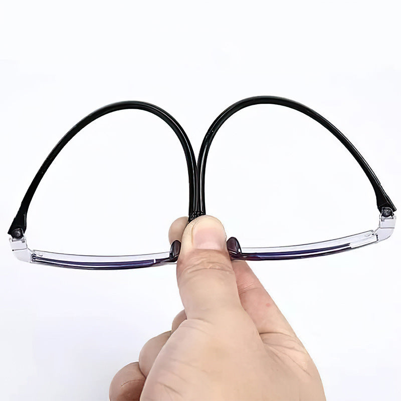 Reading Glasses Multifocal Blue Light Filter Rimless Metal Frame