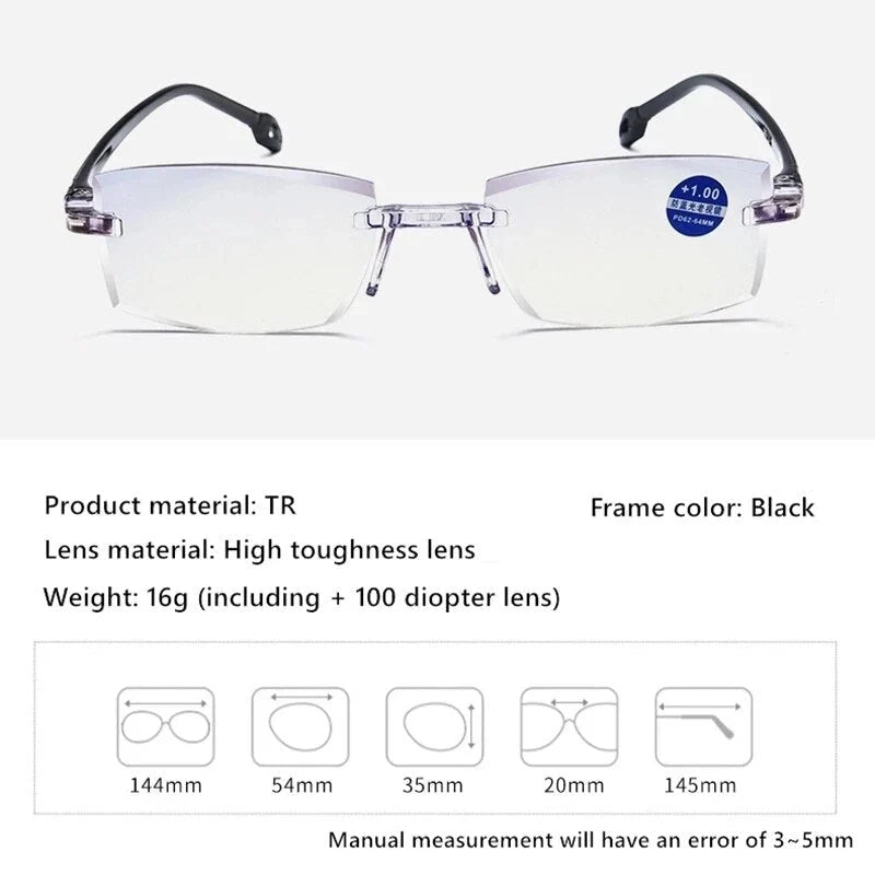 Reading Glasses Progressive Anti-Blue Light Feather-Light