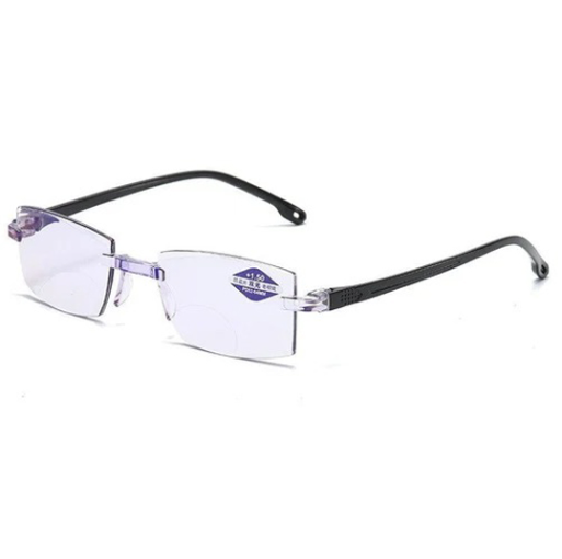 Reading Glasses Progressive Multifocal 100% Blue Light Ultralight Rimless