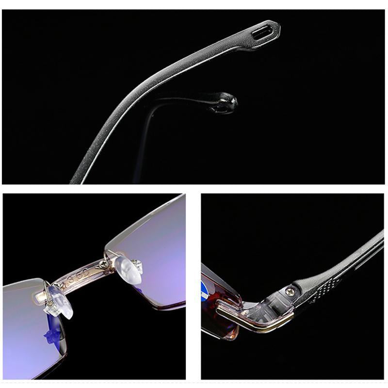 Reading Glasses Rimless Feather-Light 17g Blue Light Filter