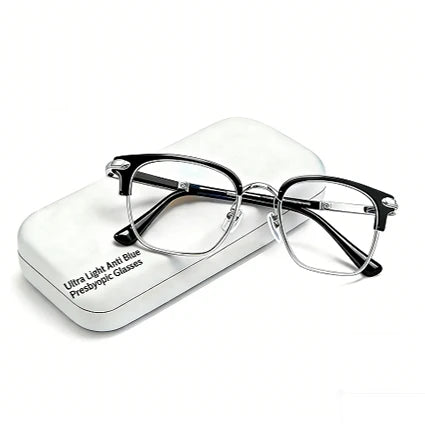 Reading Glasses Ultra-Light Titanium Blue Light Filter