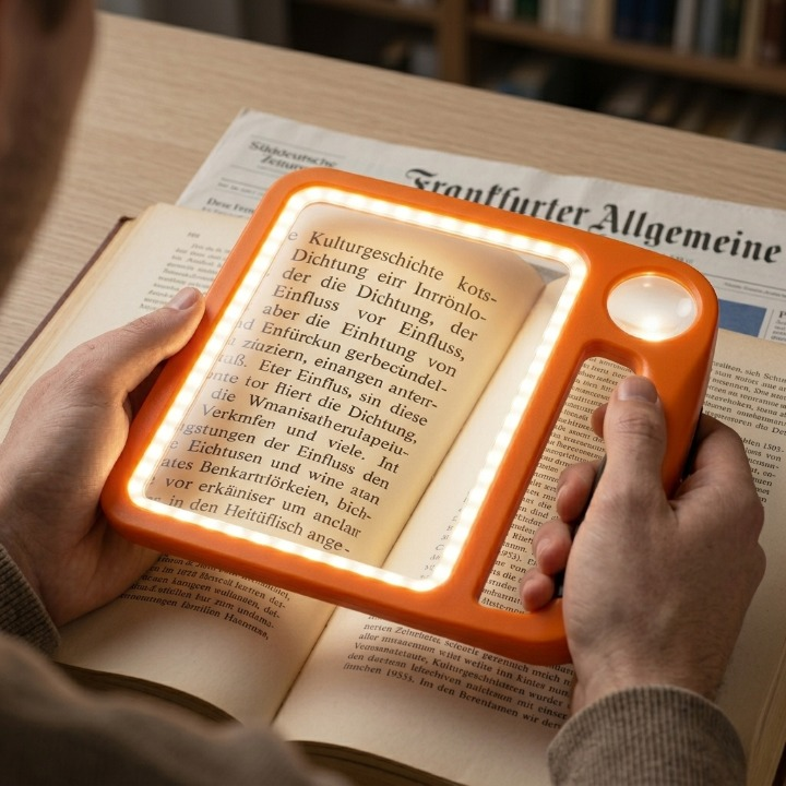 Reading Magnifier LED Light Dual Magnification USB Rechargeable