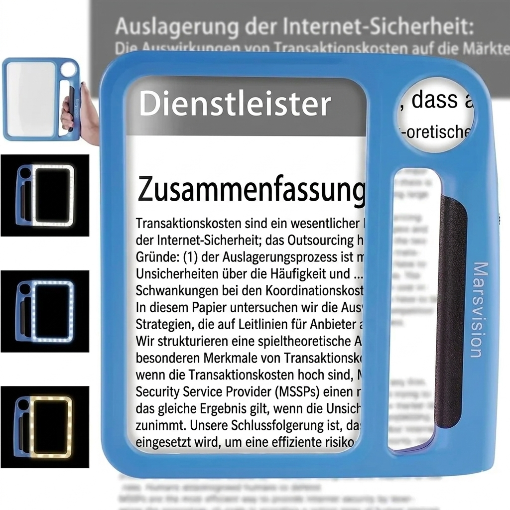 Reading Magnifier LED Light Dual Magnification USB Rechargeable