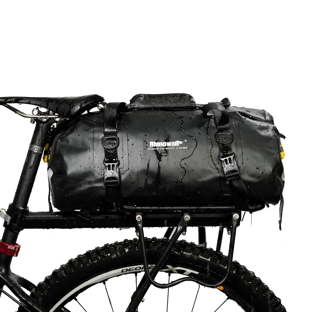 Rear Bike Rack Bag Waterproof 20 Liter Secure Straps