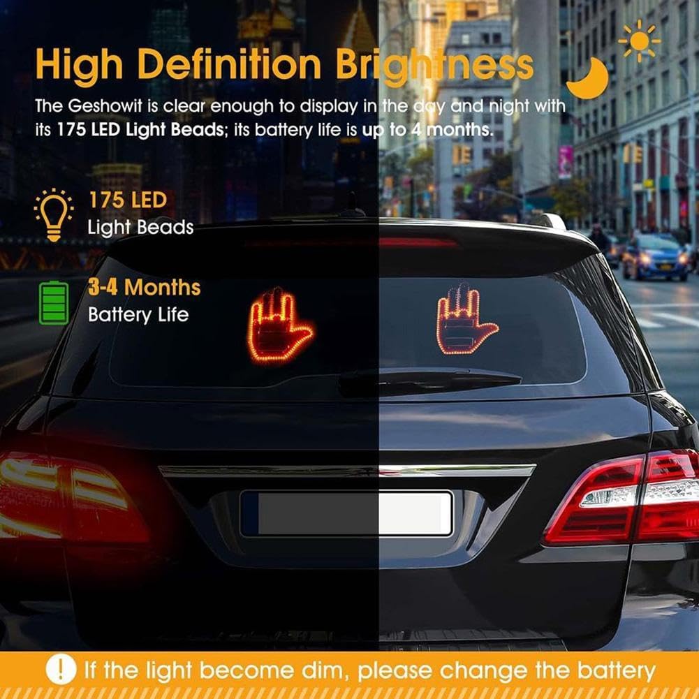 Rear LED Display Emoji & Message Portable Universal Fit