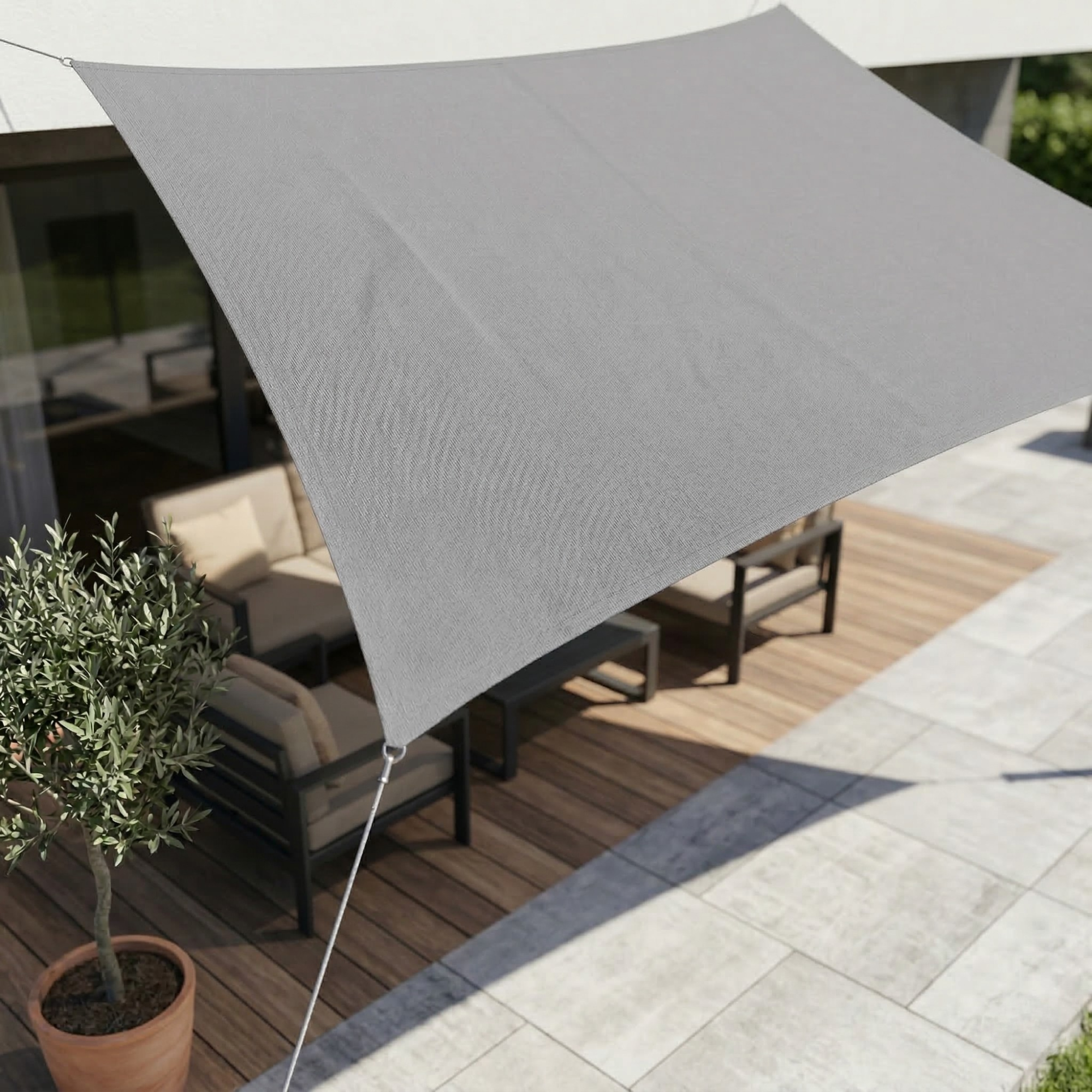 Rectangular Sunshade Sail Waterproof UV Protection Tear-Resistant