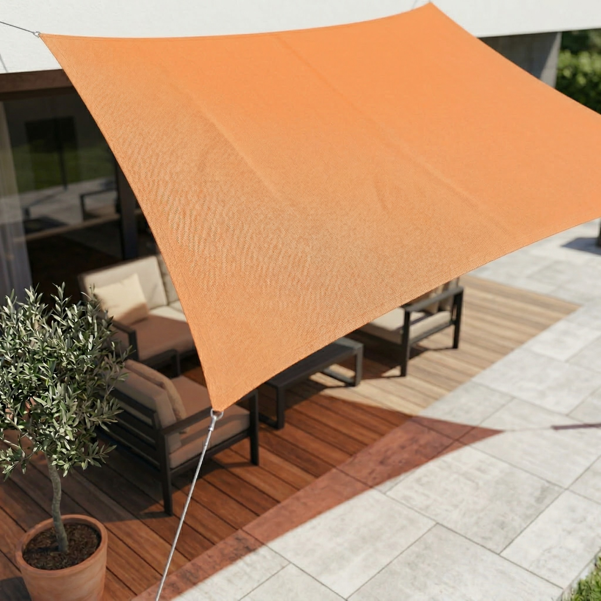 Rectangular Sunshade Sail Waterproof UV Protection Tear-Resistant