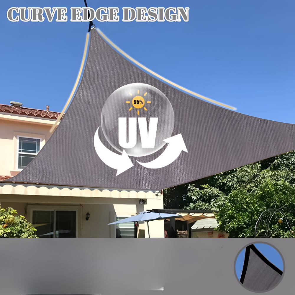 Rectangular Sunshade Sail Waterproof UV Protection Tear-Resistant