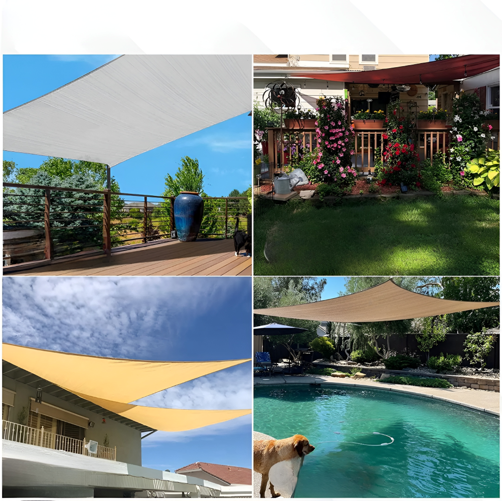 Rectangular Sunshade Sail Waterproof UV Protection Tear-Resistant