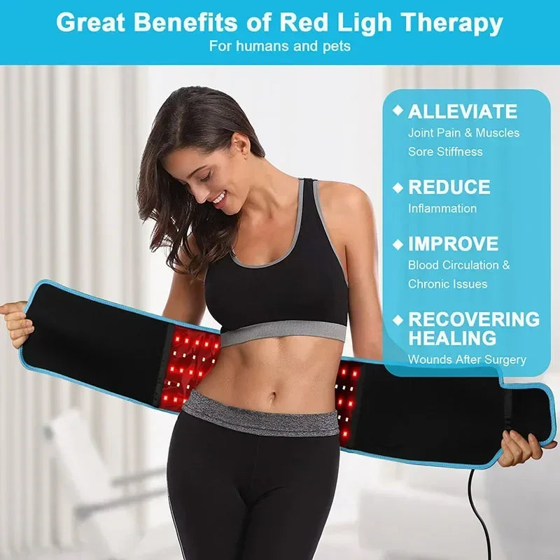 Red Light Therapy Belt Dual Red & Infrared Adjustable Neoprene
