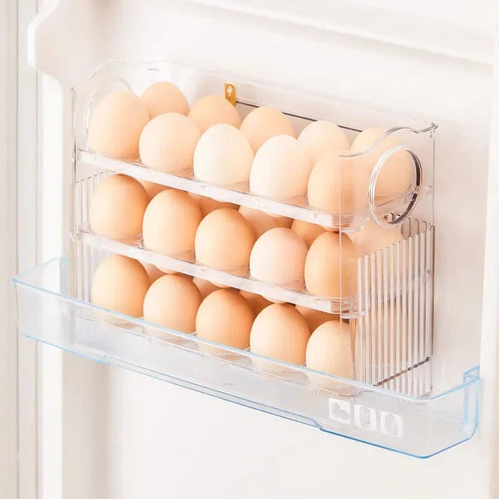 Refrigerator Egg Organizer Stackable Space-Saving BPA-Free