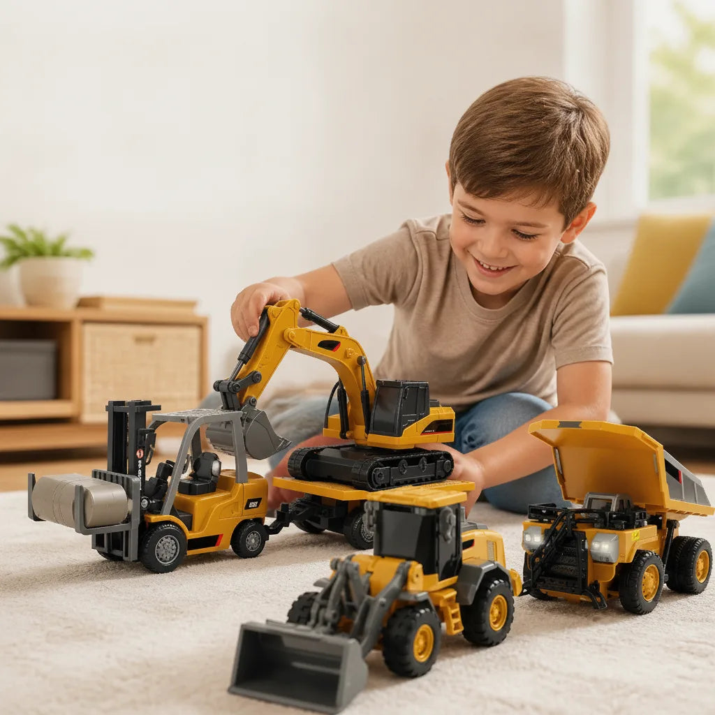 Remote-Controlled Construction Vehicle USB-C Fast Charging ABS & Alloy