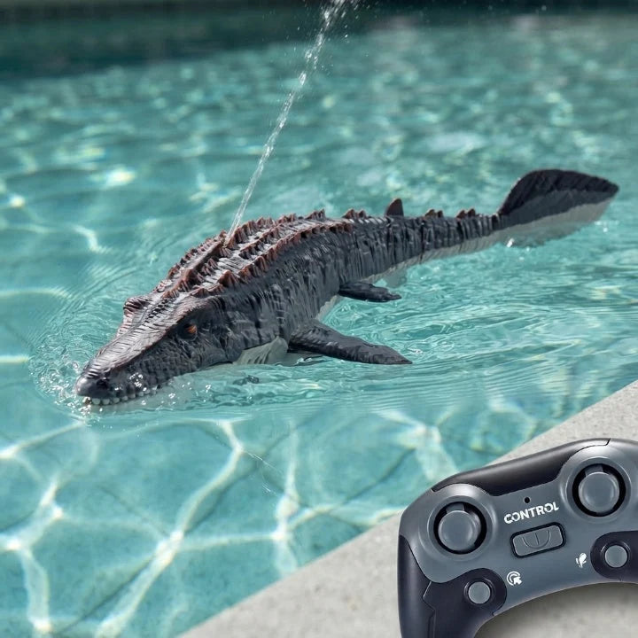 Remote-Controlled Mosasaurus Realistic Swim Motion & Water Jet