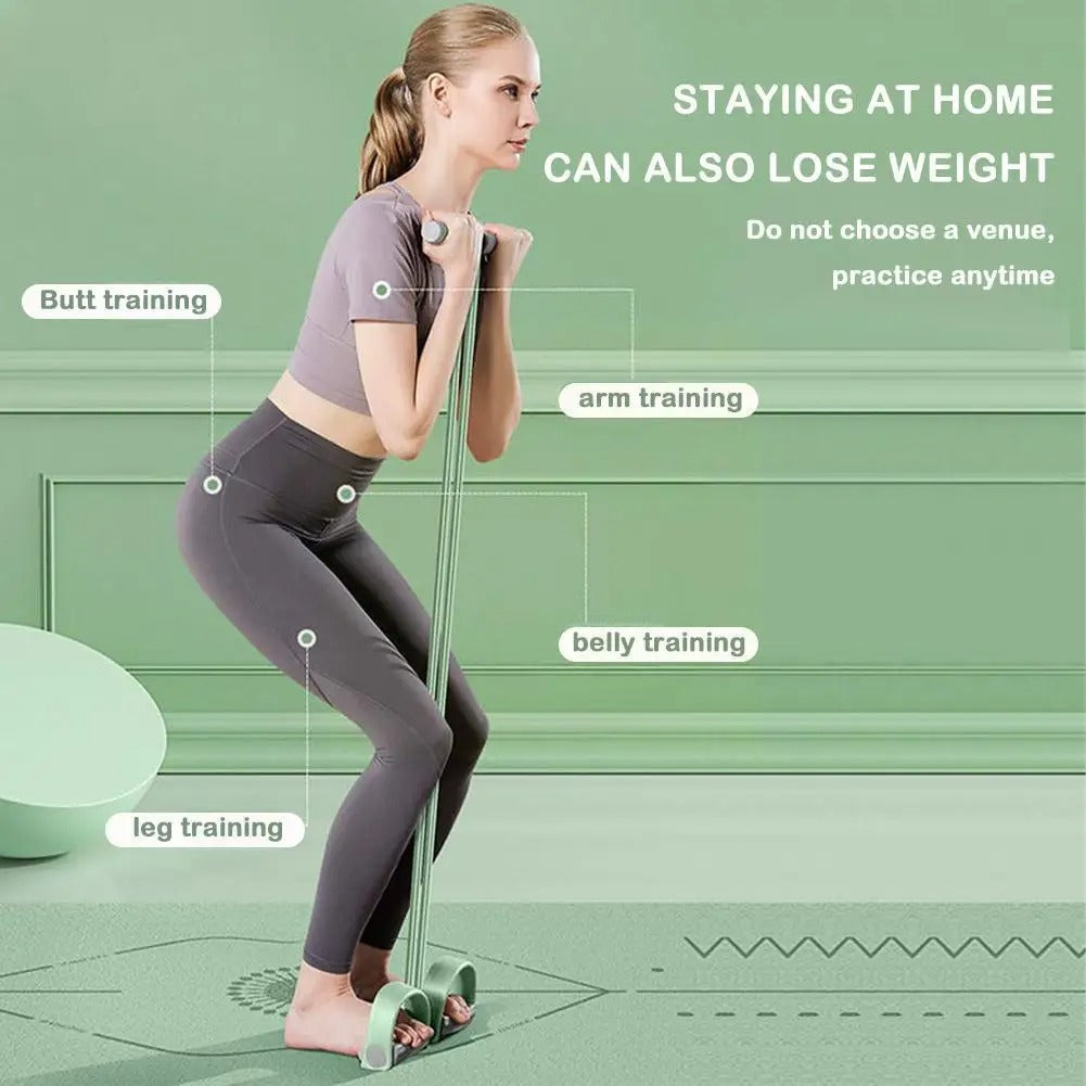 Resistance Band 4-Tube Even Resistance Non-Slip Handles & Pedals