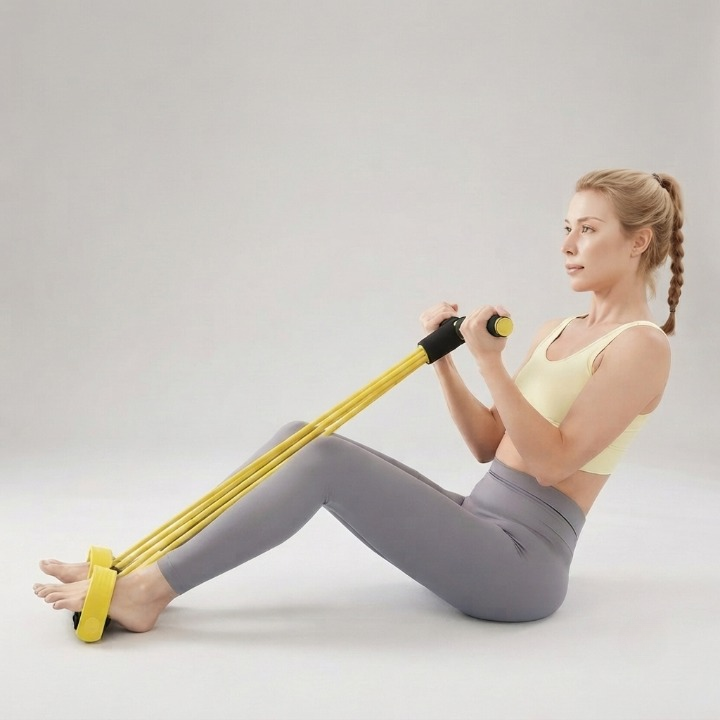 Resistance Band Adjustable 20-25 Lbs Foam Handles & Foot Loops