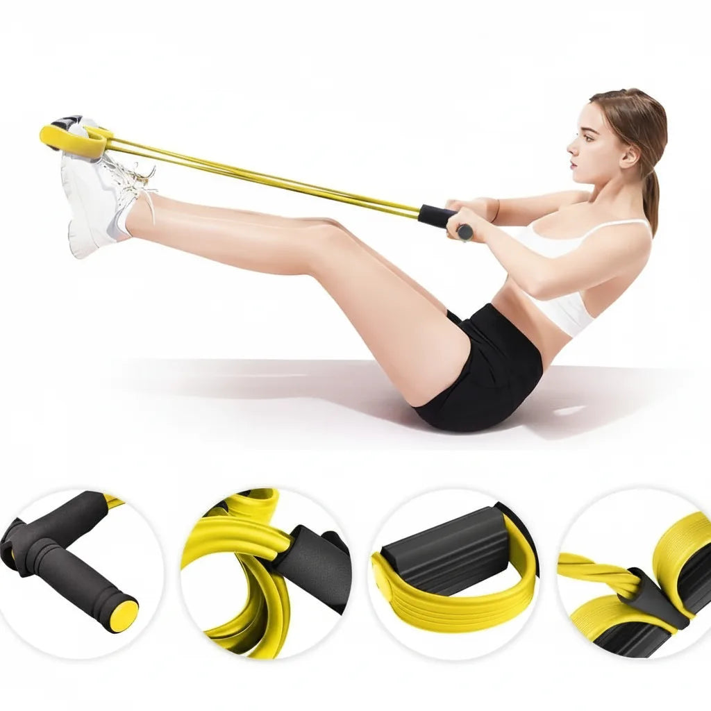 Resistance Band Adjustable 20-25 Lbs Foam Handles & Foot Loops