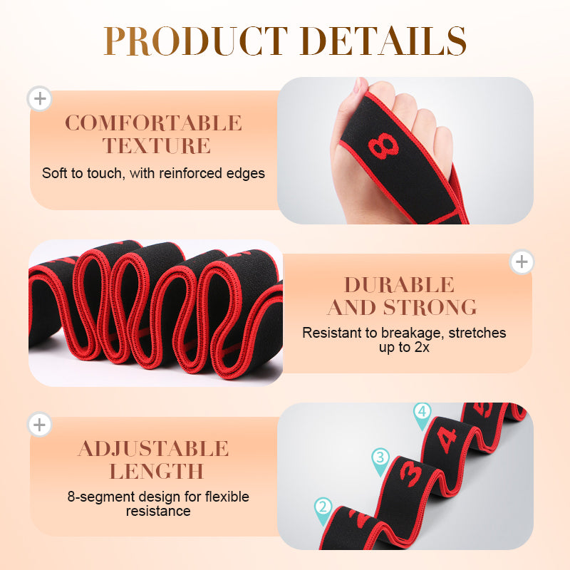 Resistance Band Adjustable 8-Level Polyester-Cotton