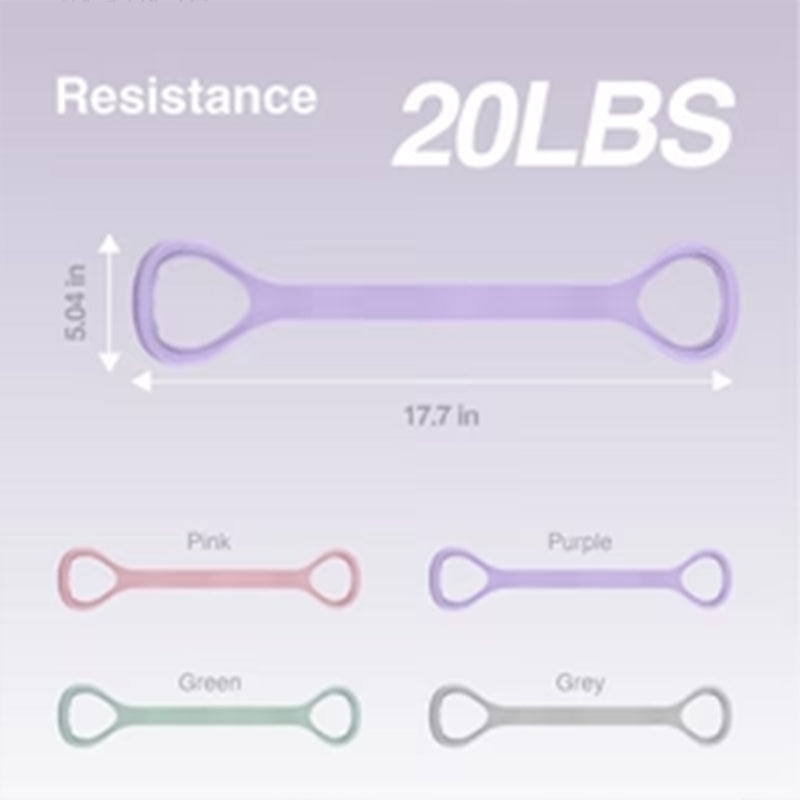 Resistance Band Double-Loop Handle Silicone 20 lb