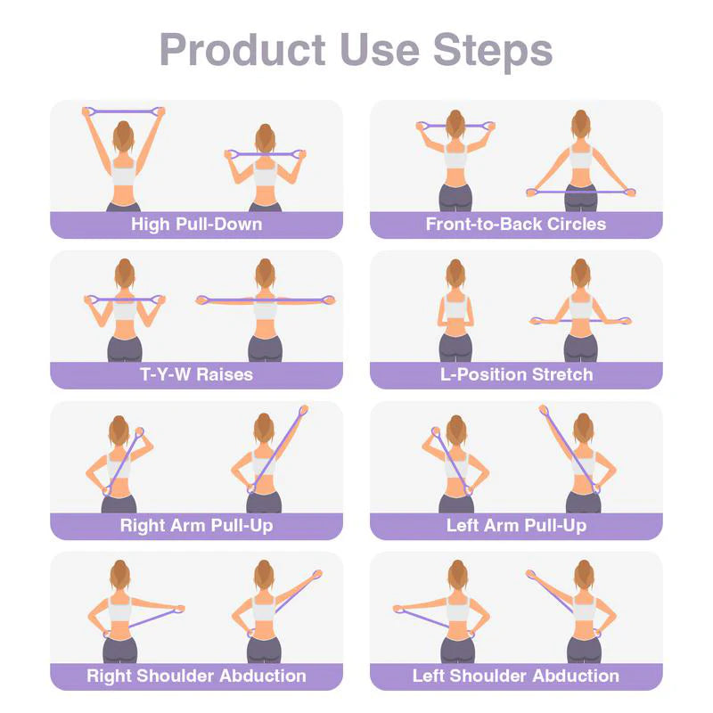 Resistance Band Double-Loop Handle Silicone 20 lb