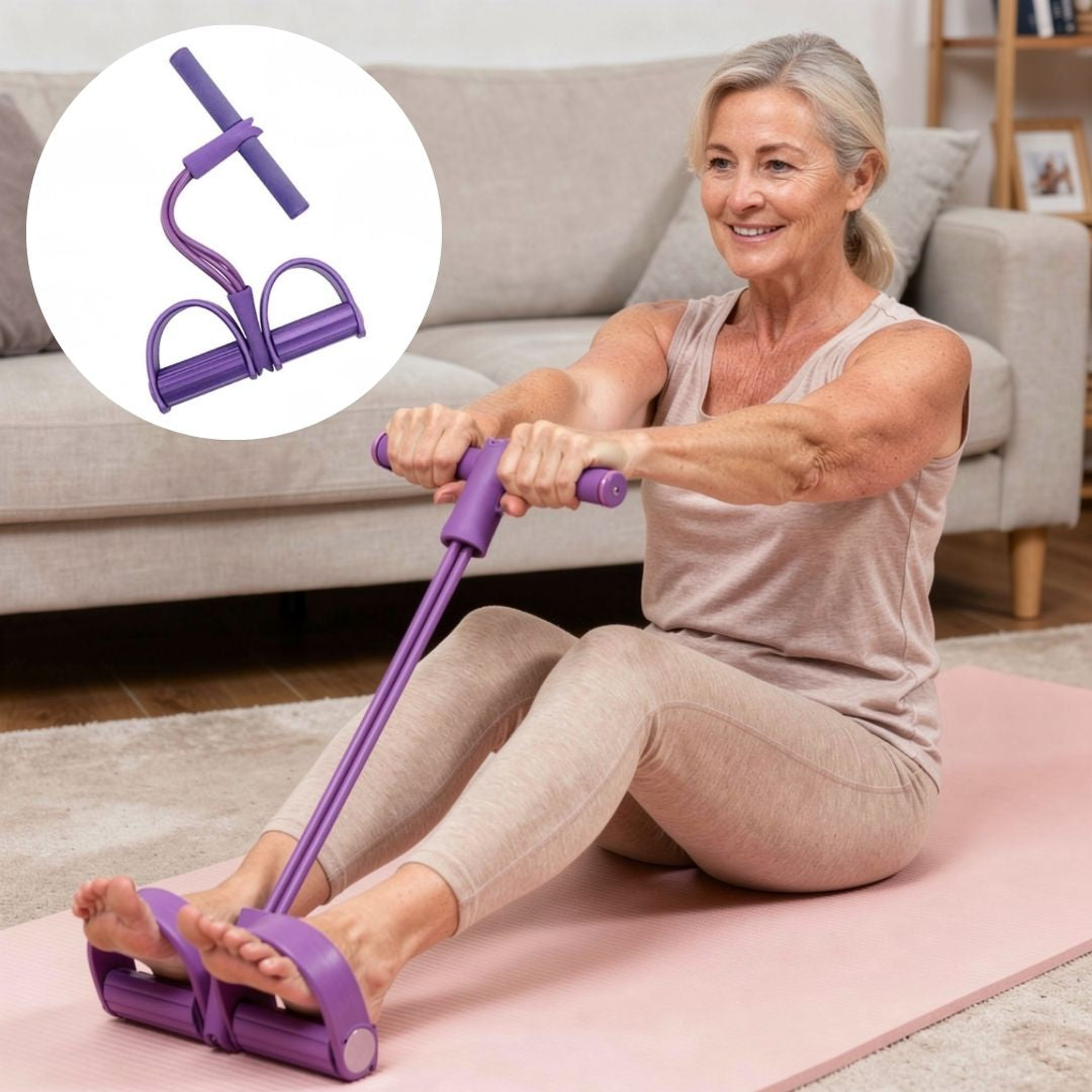 Resistance Band Trainer Soft-Grip Handles & Non-Slip Foot Loops