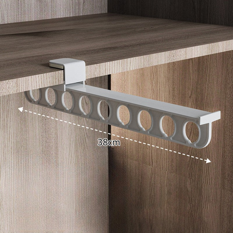Retractable Clothes Rack Aluminum Smooth-Slide Space-Saving