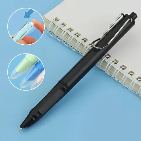 Retractable Fountain Pen Click Nib Smooth Writing & Pocket-Safe