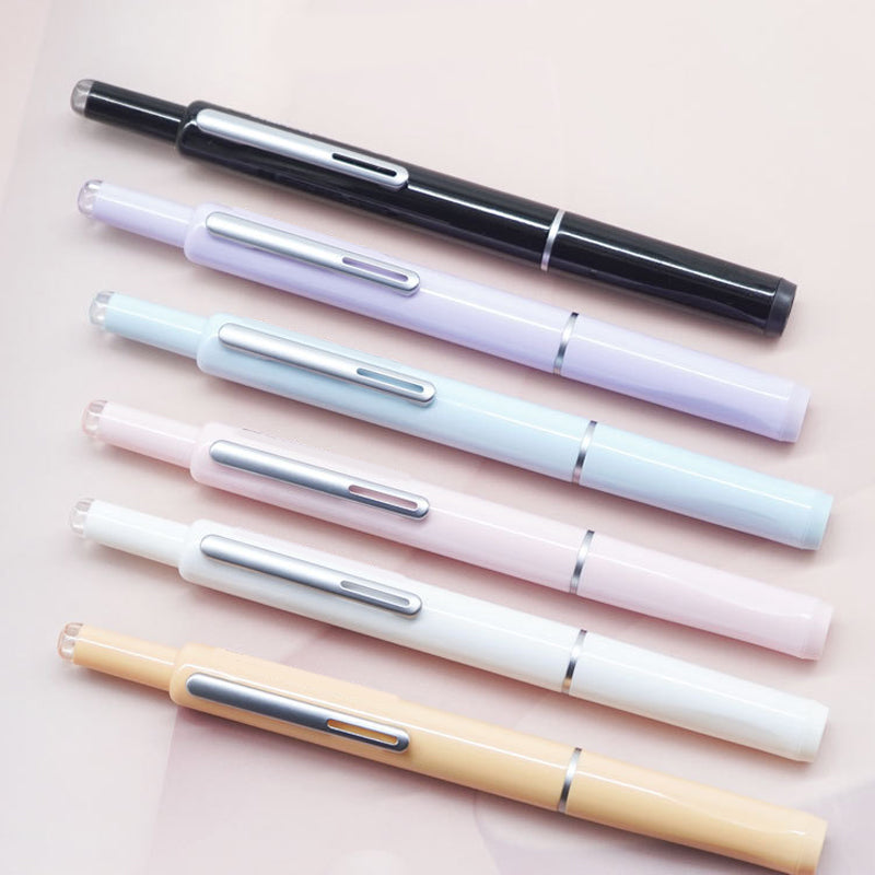 Retractable Pen Smooth Ink Flow Stainless Steel Tip