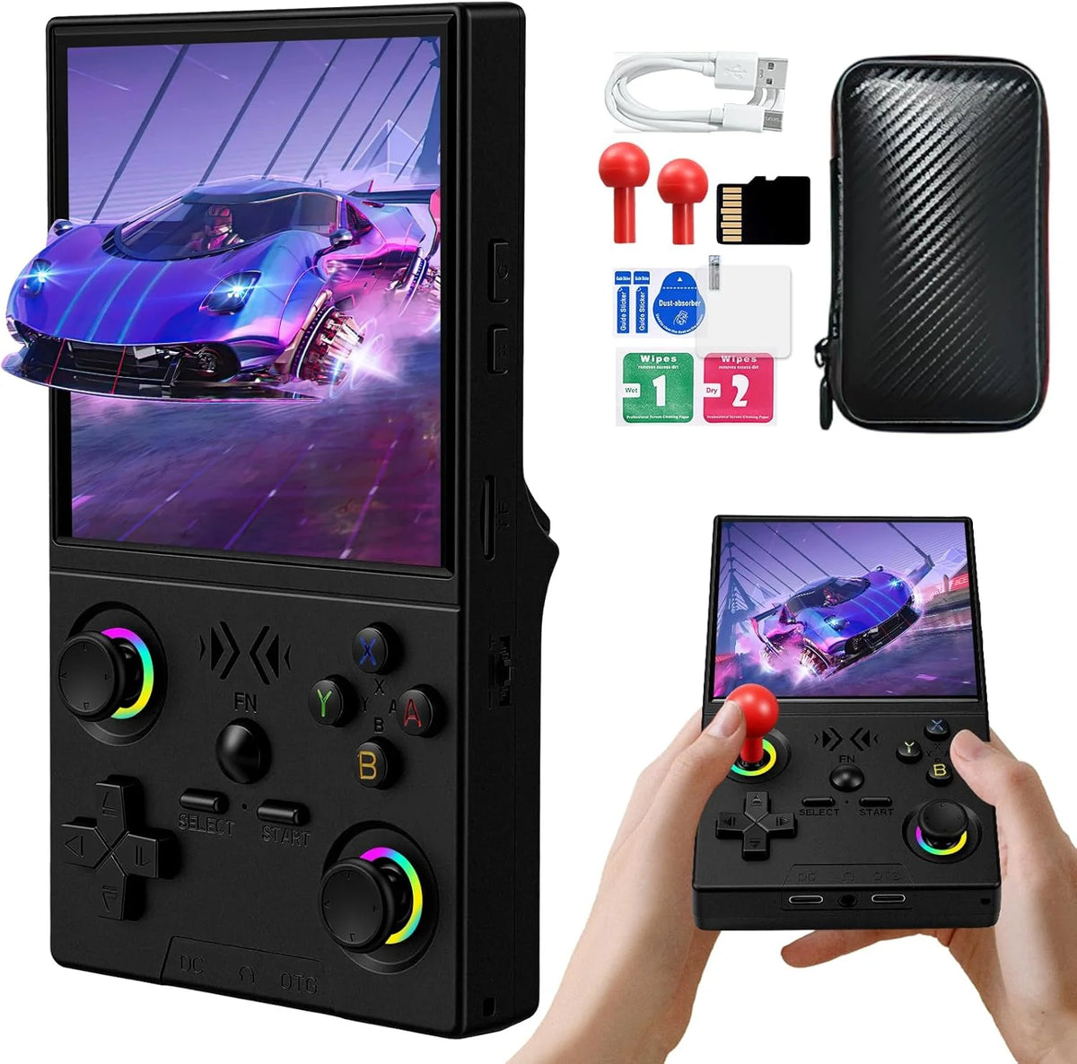 Retro Handheld Game Console 3.5-Inch HD 64GB Storage