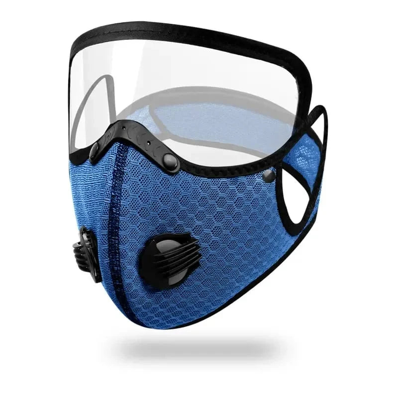 Reusable Dust Mask Detachable Activated Carbon Filter Clear Visor