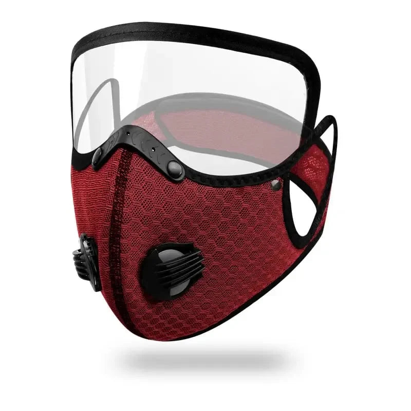 Reusable Dust Mask Detachable Activated Carbon Filter Clear Visor