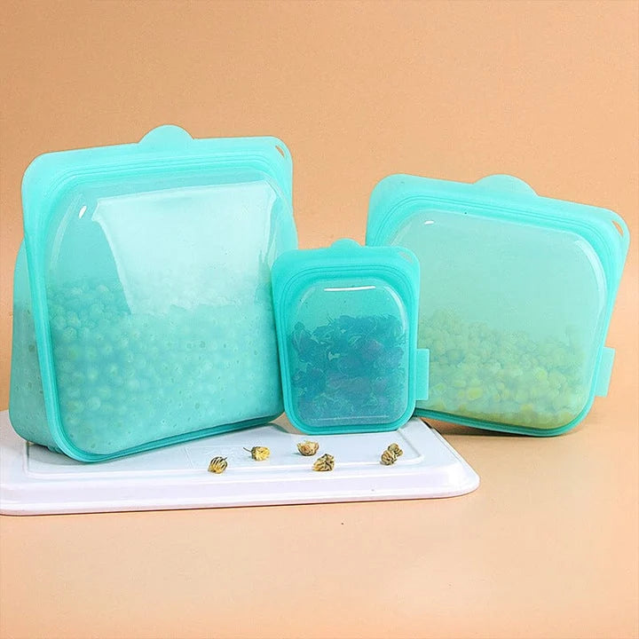 Reusable Food Storage Bags Platinum Silicone Airtight