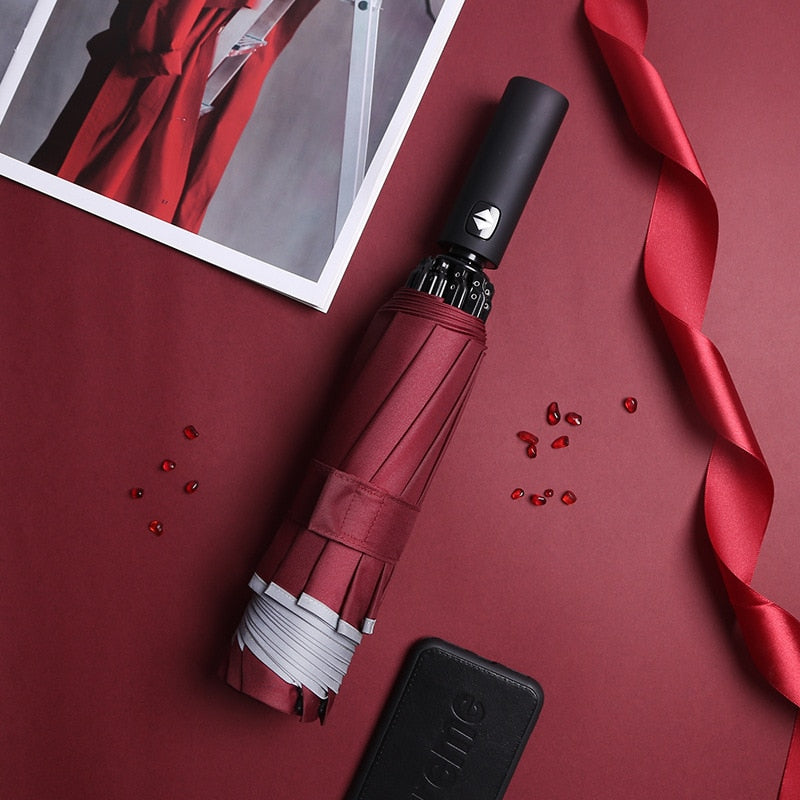Reverse Umbrella Reflective Stripes & Automatic Open-Close