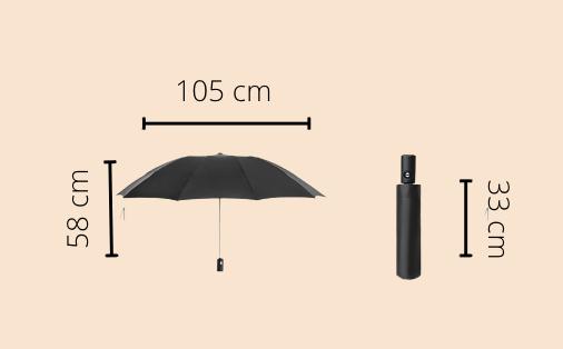 Reverse Umbrella Reflective Stripes & Automatic Open-Close