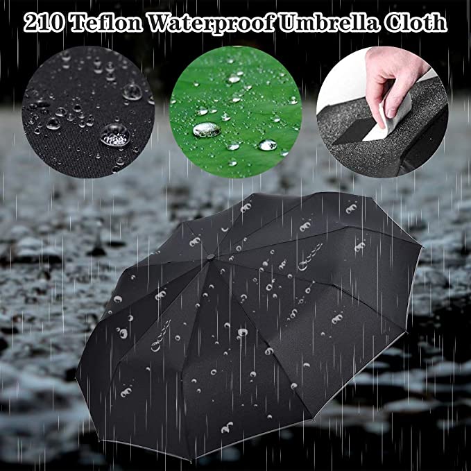 Reverse Umbrella Reflective Stripes & Automatic Open-Close
