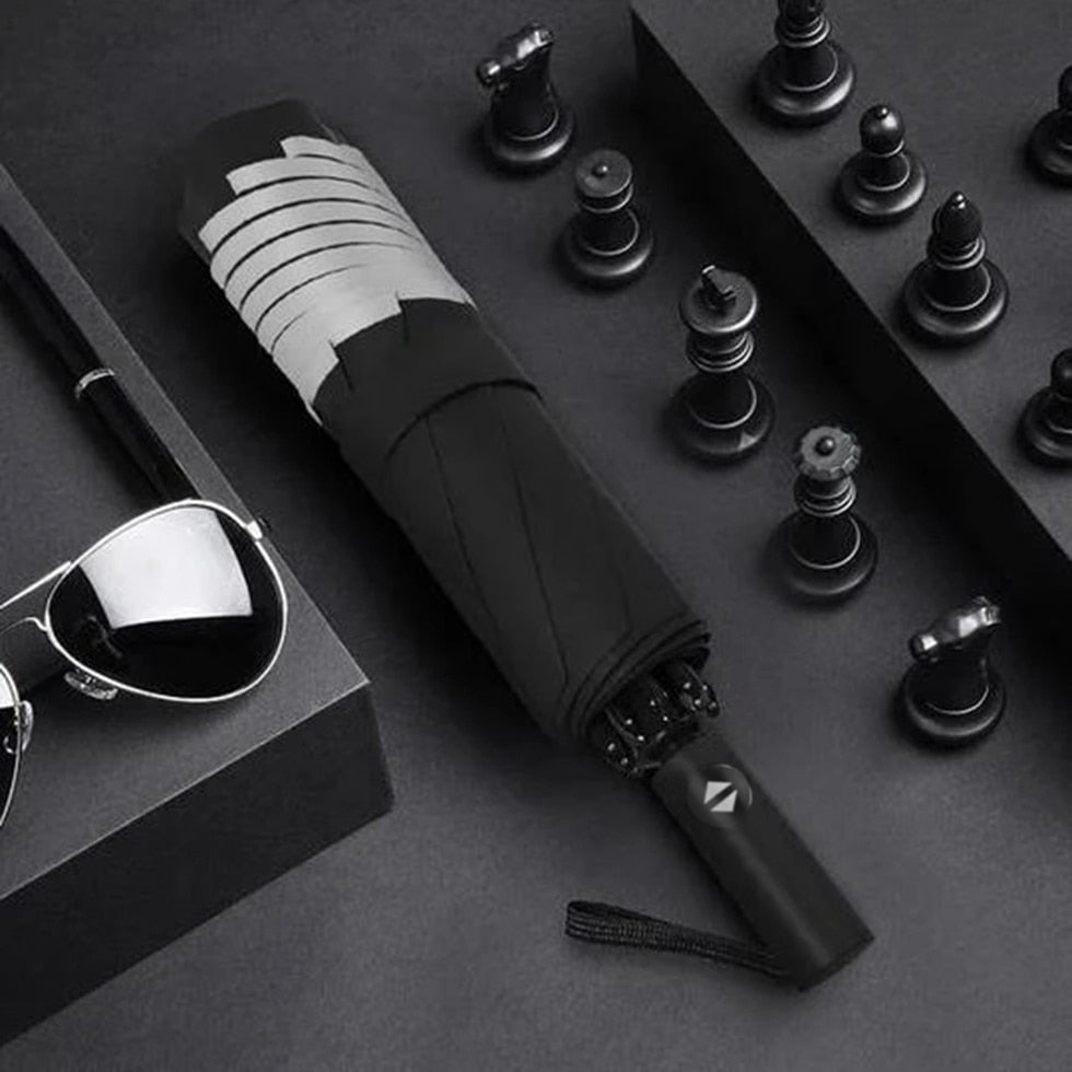 Reverse Umbrella Reflective Stripes & Automatic Open-Close