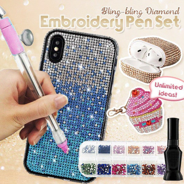 Rhinestone Applicator Set Ergonomic Pen 2,000 Stones